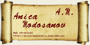 Anica Modošanov vizit kartica